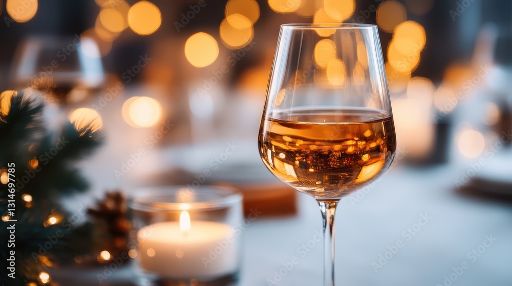 This captivating image features a beautifully styled wine glass filled with a golden liquid, set against a backdrop of soft, warm, blurred lights that evoke coziness. This captivating image features a beautifully styled wine glass filled with a golden liquid, set against a backdrop of soft, warm, blurred lights that evoke coziness.