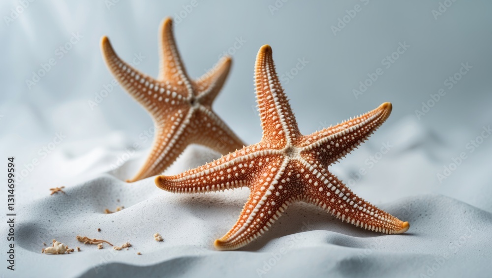 Isolated starfish against a white backdrop. Isolated starfish against a white backdrop.