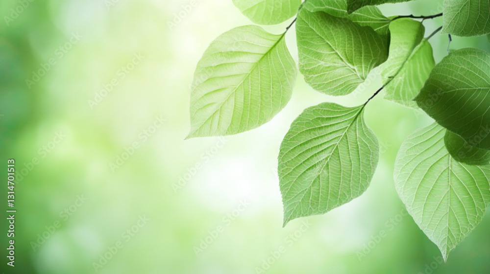 Green leaves with visible veins and soft shadows. Green leaves with visible veins and soft shadows.