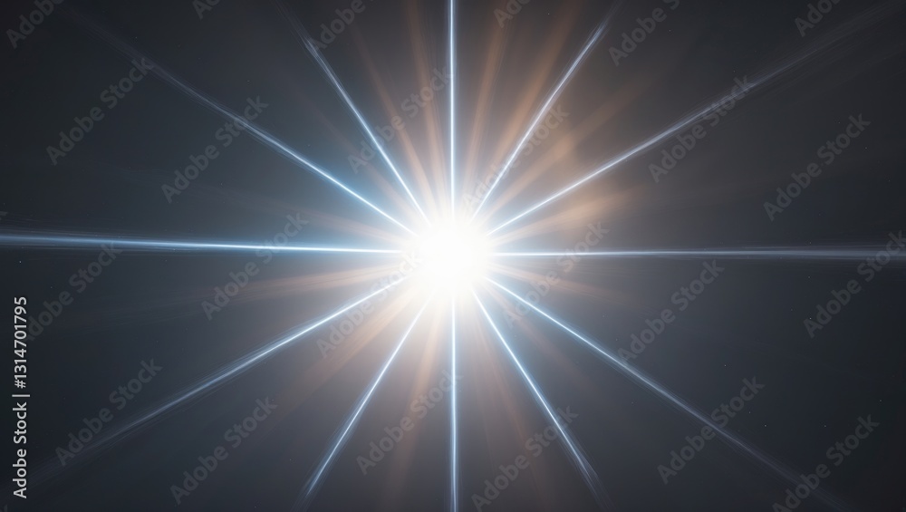 Fototapeta premium Lens Flare, Sun Flare on a dark background object design.
