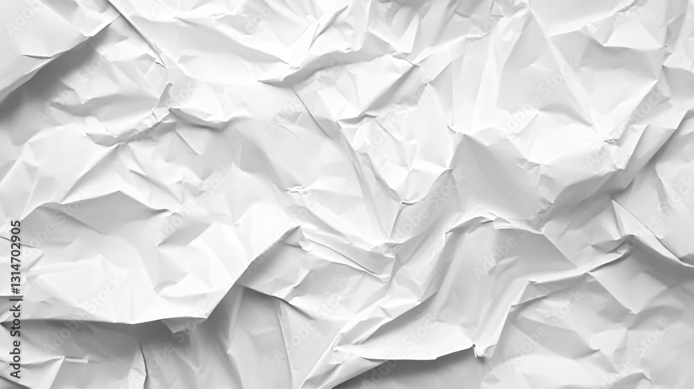 Obraz premium White Crumpled Paper Surface Texture