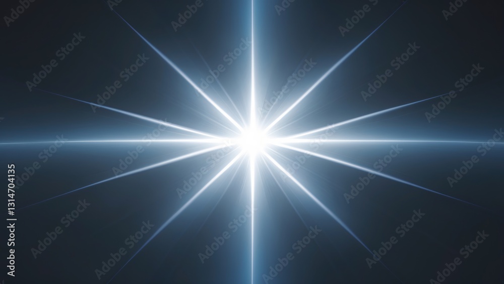 Fototapeta premium Lens Flare and Sun Flare on a black background, design of an object.