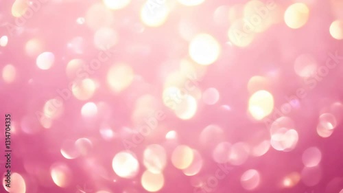 Soft glowing pink bokeh background with a dreamy and festive atmosphere