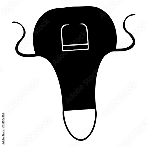 apron kitchen pocket black.eps