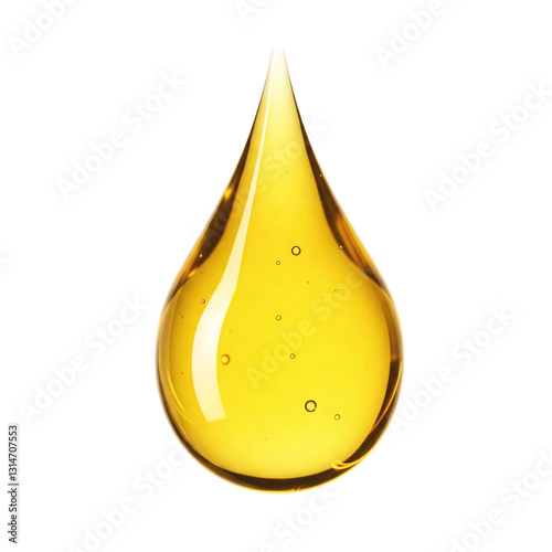 yellow oil drop isolated