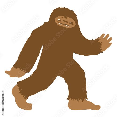 bigfoot walking cartoon.eps