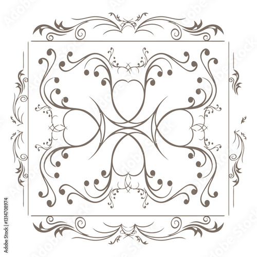 ornamented floral swirls decoration.eps