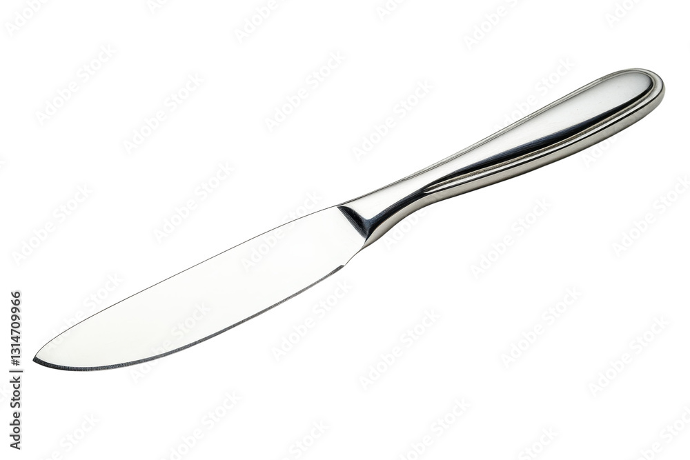 Classic butter knife with smooth blade isolated on transparent background Classic butter knife with smooth blade isolated on transparent background