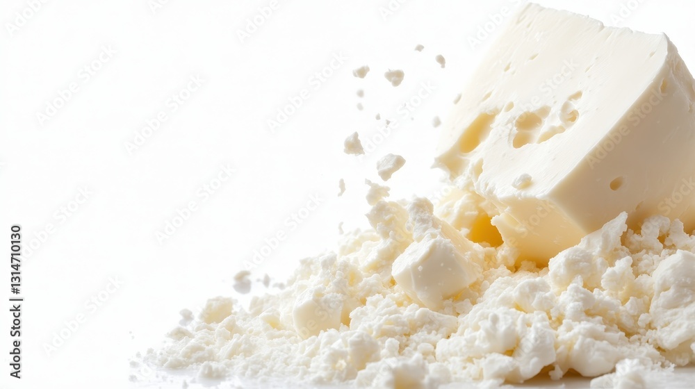 An artistic arrangement of crumbled and whole white blocks laid on a smooth surface, highlighting the beauty of their shapes and the soft shadows they create. An artistic arrangement of crumbled and whole white blocks laid on a smooth surface, highlighting the beauty of their shapes and the soft shadows they create.