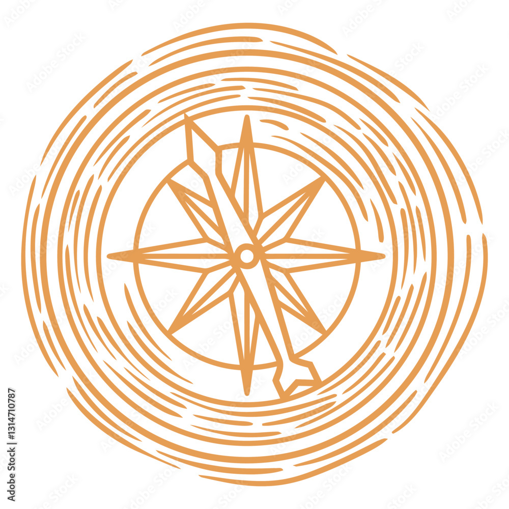 travel compass navigation stroke.eps travel compass navigation stroke.eps