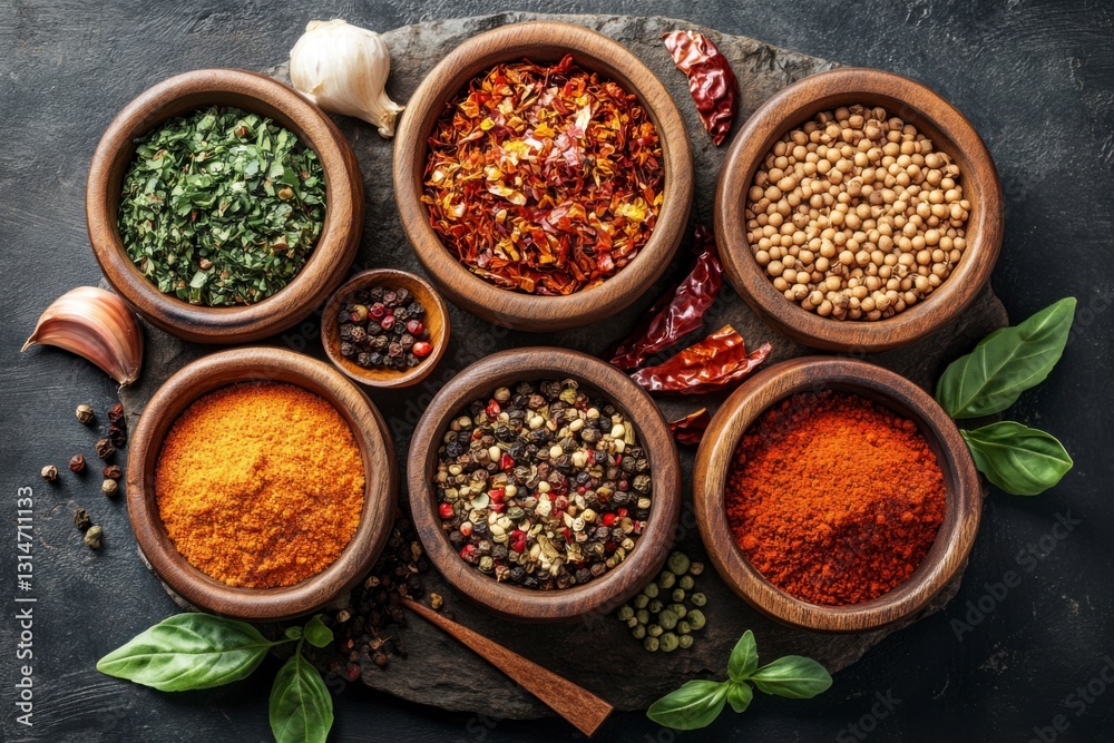 Asian food background with ingredients on rustic stone background. Top view. Asian food background with ingredients on rustic stone background. Top view.
