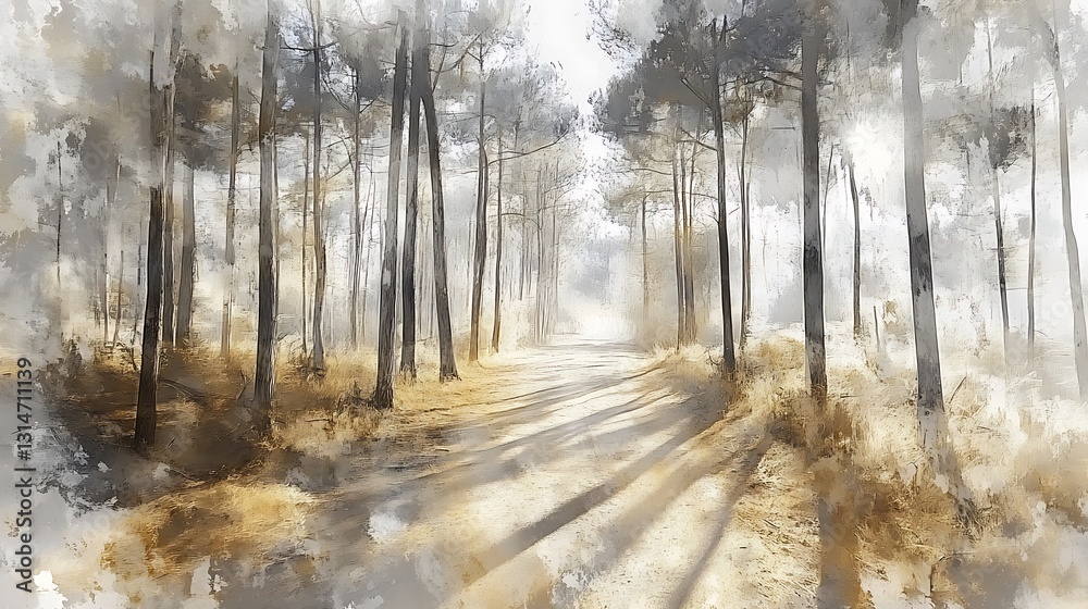 Fototapeta premium rain in the forest