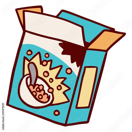  cereal box for breakfast.eps