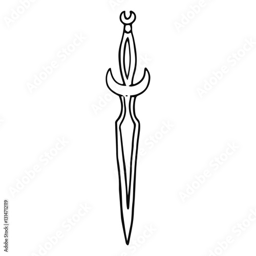 ornamented stroke sword.eps