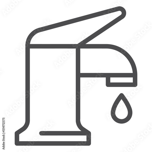 sink battery stroke icon.eps