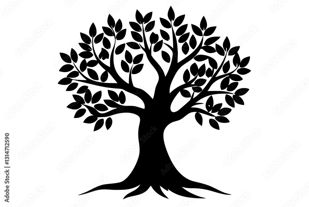 Obraz premium tree silhouette vector
