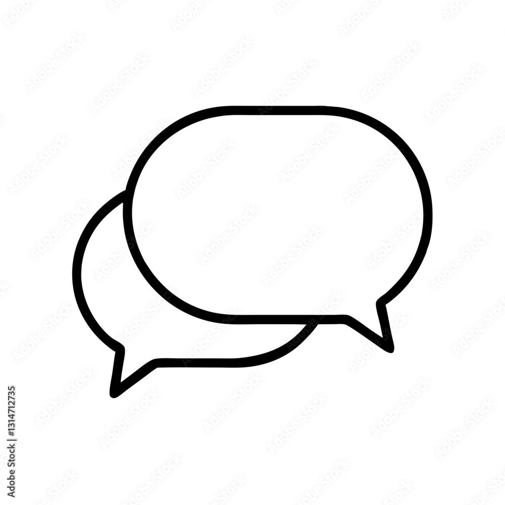 Naklejka premium chat bubble outline on transparent background 