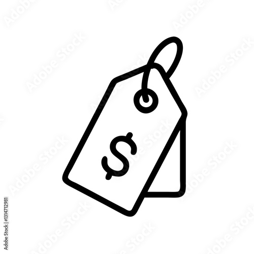 price tag outline isolated on transparent background 
