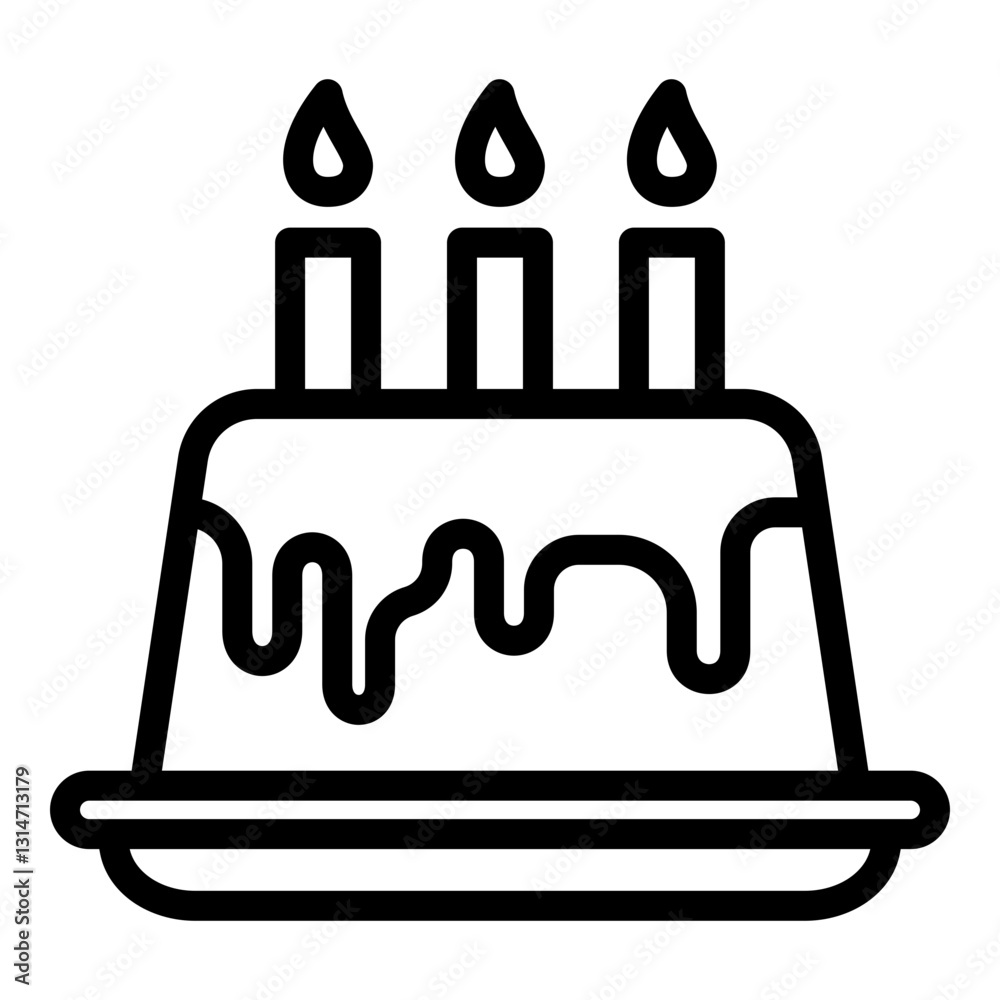 Obraz premium cake vector icon for apps and websites