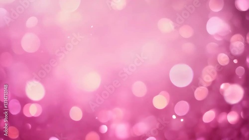 Soft glowing pink bokeh background with a dreamy and festive atmosphere