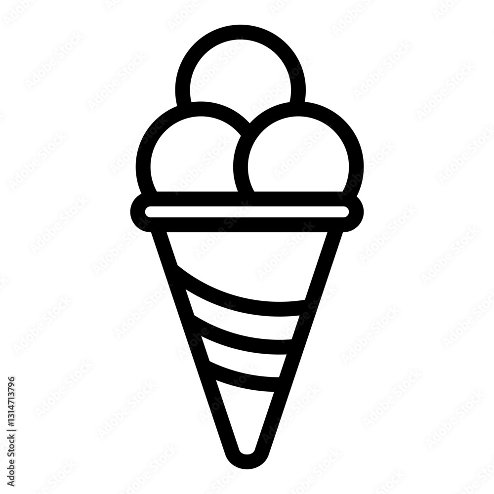 icecream vector icon for apps and websites