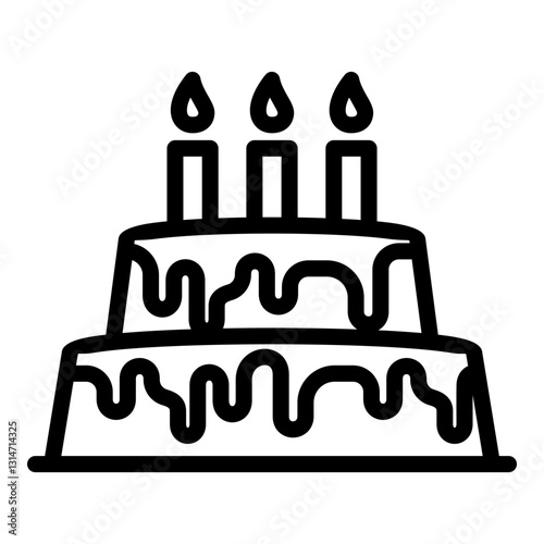birthday cake vector icon for apps and websites