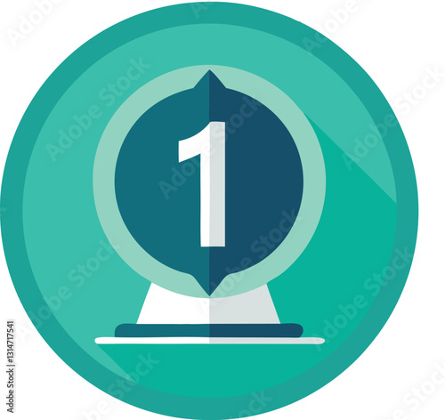 Milestone icon solid color vector artwork illustration