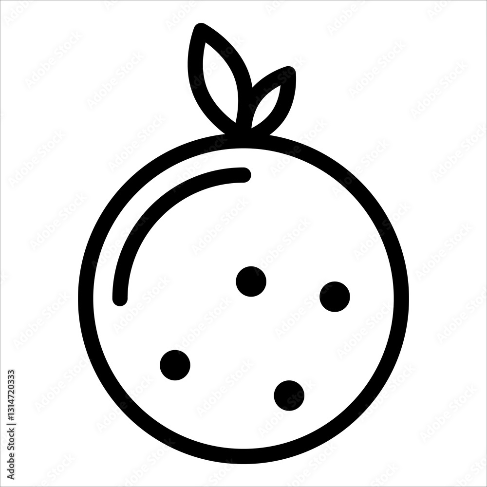 Obraz premium orange line icon vector illustration isolated on white background