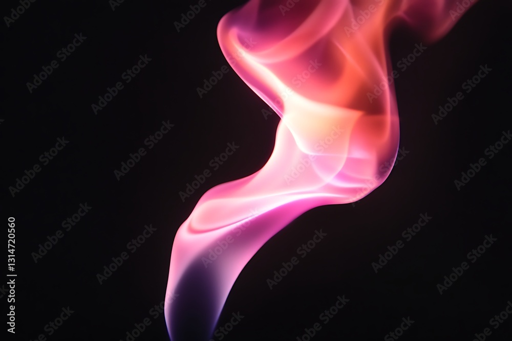 Abstract pink and orange smoke swirls on black background. (2) Abstract pink and orange smoke swirls on black background. (2)