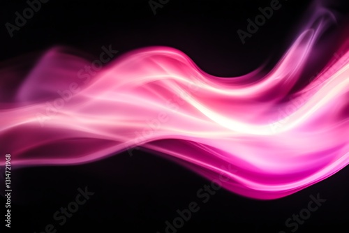 Wallpaper Mural Abstract pink and white smoke wave on black background. Torontodigital.ca
