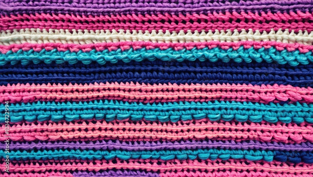 Seamless textured knitting in style. The design is crocheted using multicolored yarn. Textured blanket. Seamless textured knitting in style. The design is crocheted using multicolored yarn. Textured blanket.