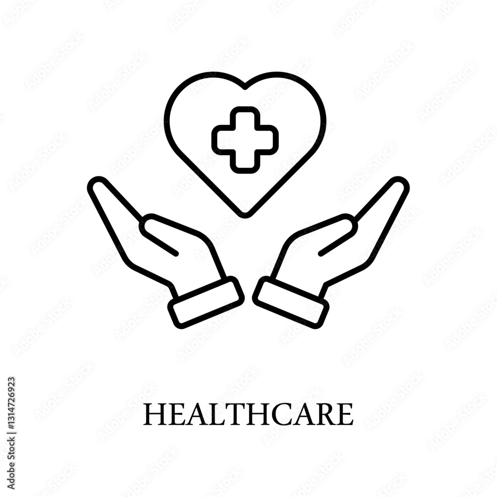 Icon a healthcare, isolated against a clean background. Icon a healthcare, isolated against a clean background.