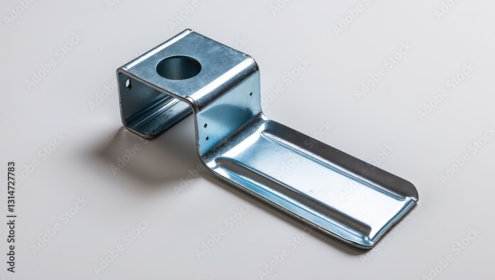 Steel wall bracket rolled and isolated on a white background. Steel wall bracket rolled and isolated on a white background.