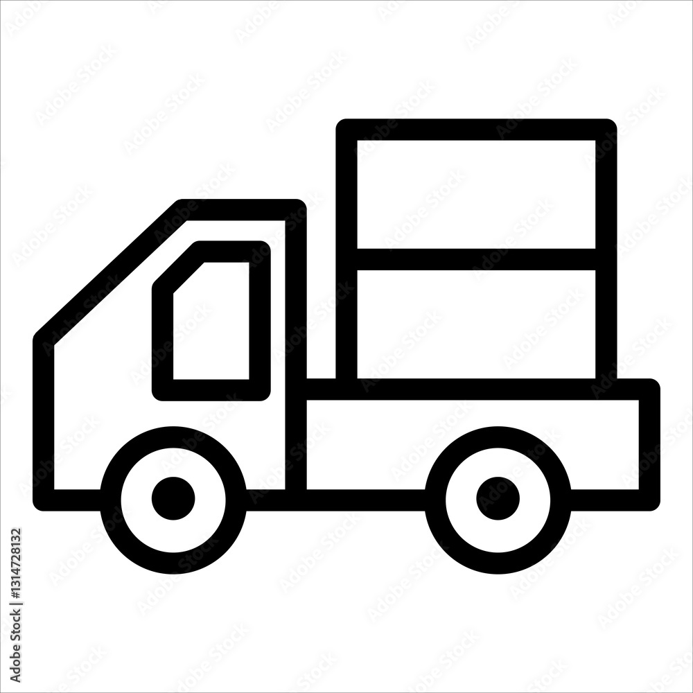 vehicle line icon vector illustration isolated on white background vehicle line icon vector illustration isolated on white background