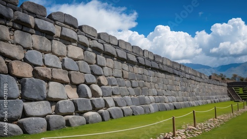 Ancient Inca fortress located in the Sacred Valley. photo