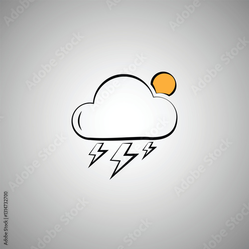 Sunny with a Chance of Thunderstorms. cloud computing concept