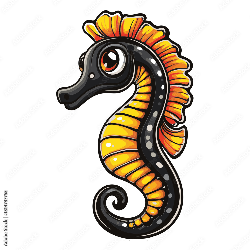 Fototapeta premium Seadragon Simple Vector Logo 