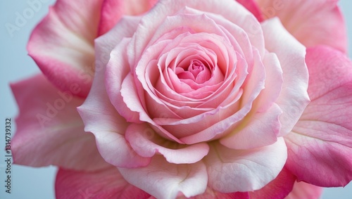 Pink rose. Close-up focus. Free of dust. No pollen.