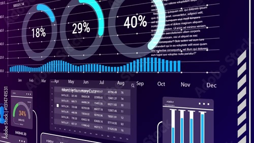 Comprehensive analytics dashboards with interactive data visualizations like pie charts, gauges, and line graphs for better decision-making.
