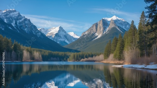 Panoramic view of a lake close to Bend