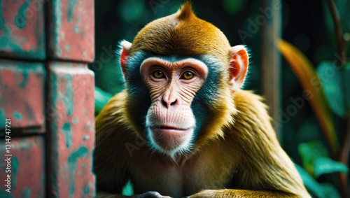 Monkey Observing Its Surroundings