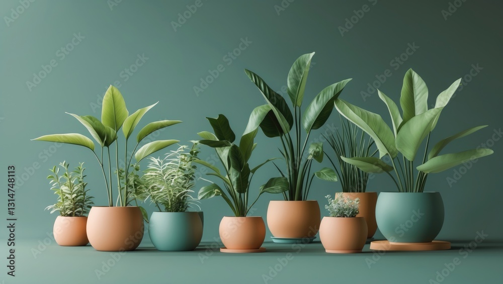 Fototapeta premium Park and garden plants used for decoration, isolated against a background.