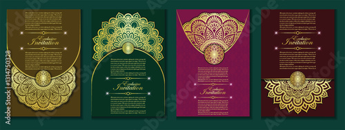 Luxury ornamental mandala background with golden arabesque patterns, element for invitation, meditation poster, yoga, wedding, book cover, cover page, luxury mandala art illustration vector art