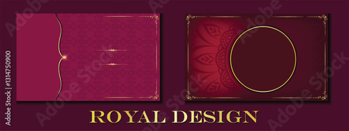 Templates of luxurious visiting card's with mandala vector, easily editable, vector art illustration