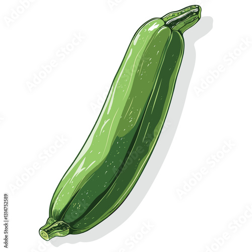 zucchini isolated on white background