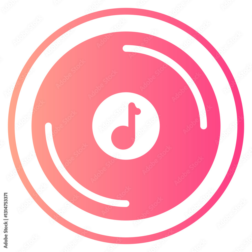 compact disc gradient icon