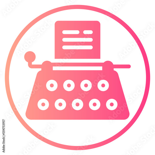 typewriter gradient icon