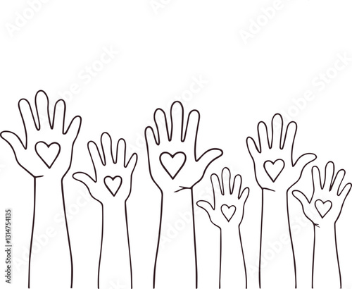 Hands up — Vector