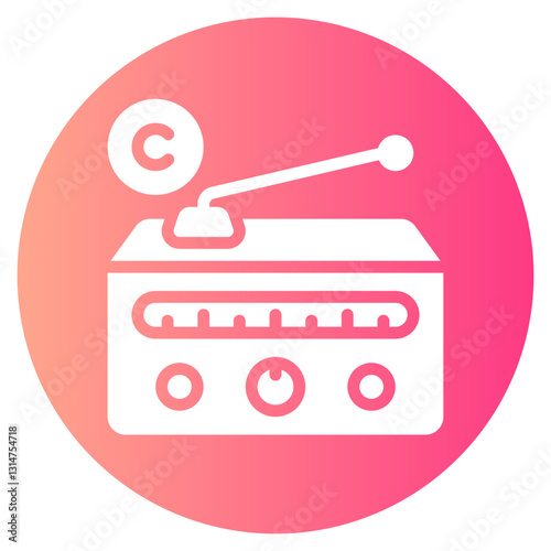 radio gradient icon