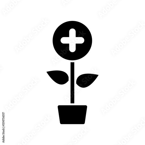 Icon a natural medicine, isolated against a clean background.